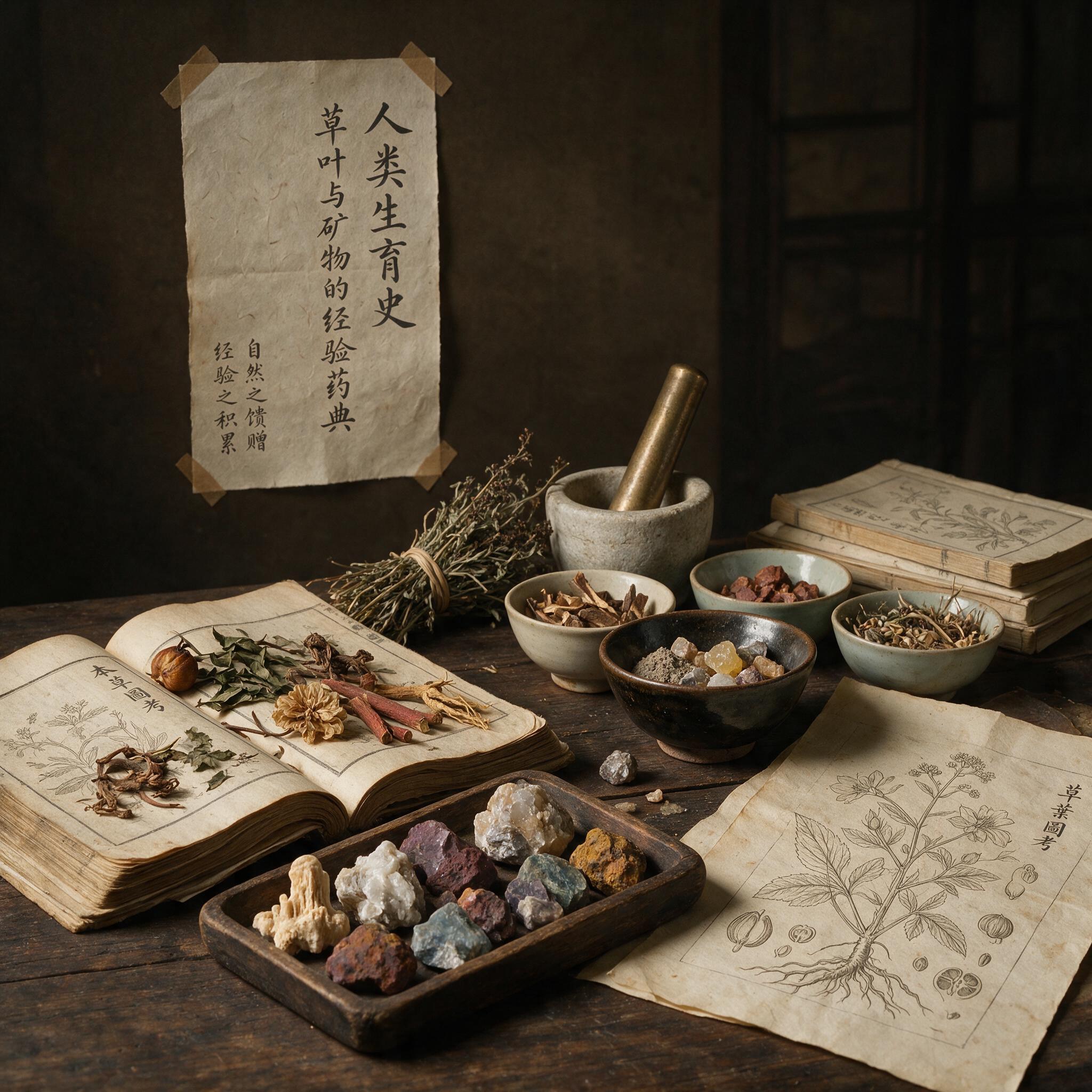 草叶与矿物的经验药典:历史出版插图