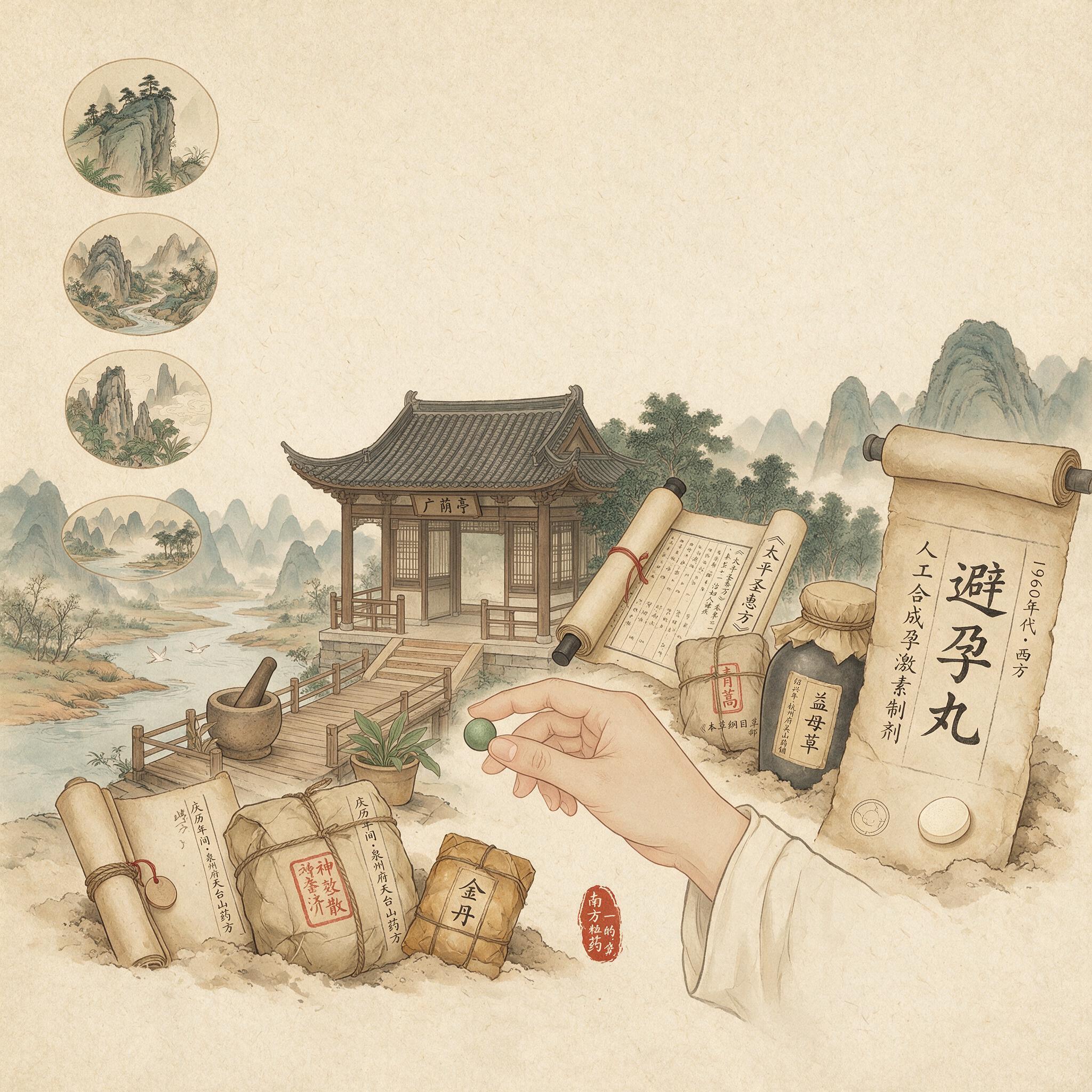 南方的第一粒药：历史出版插图
