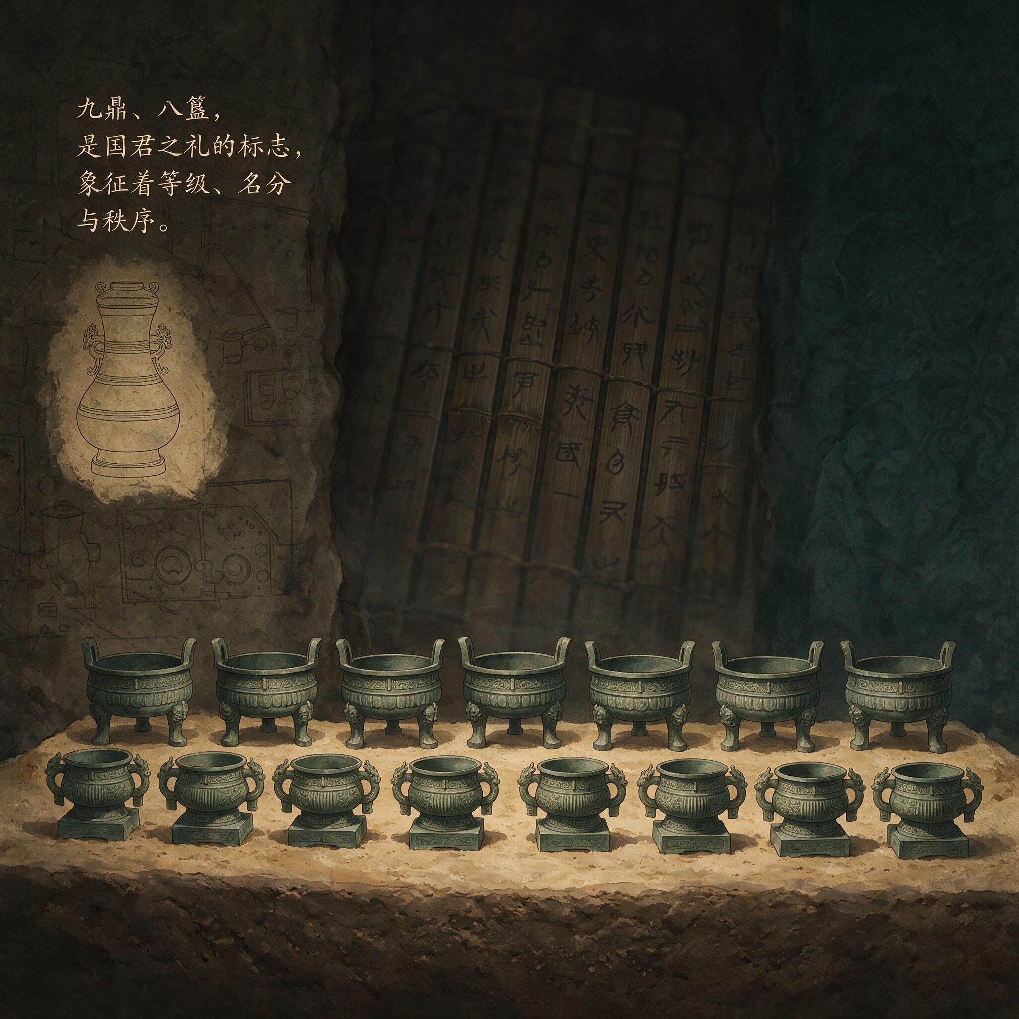 曾侯乙墓九鼎八簋组合