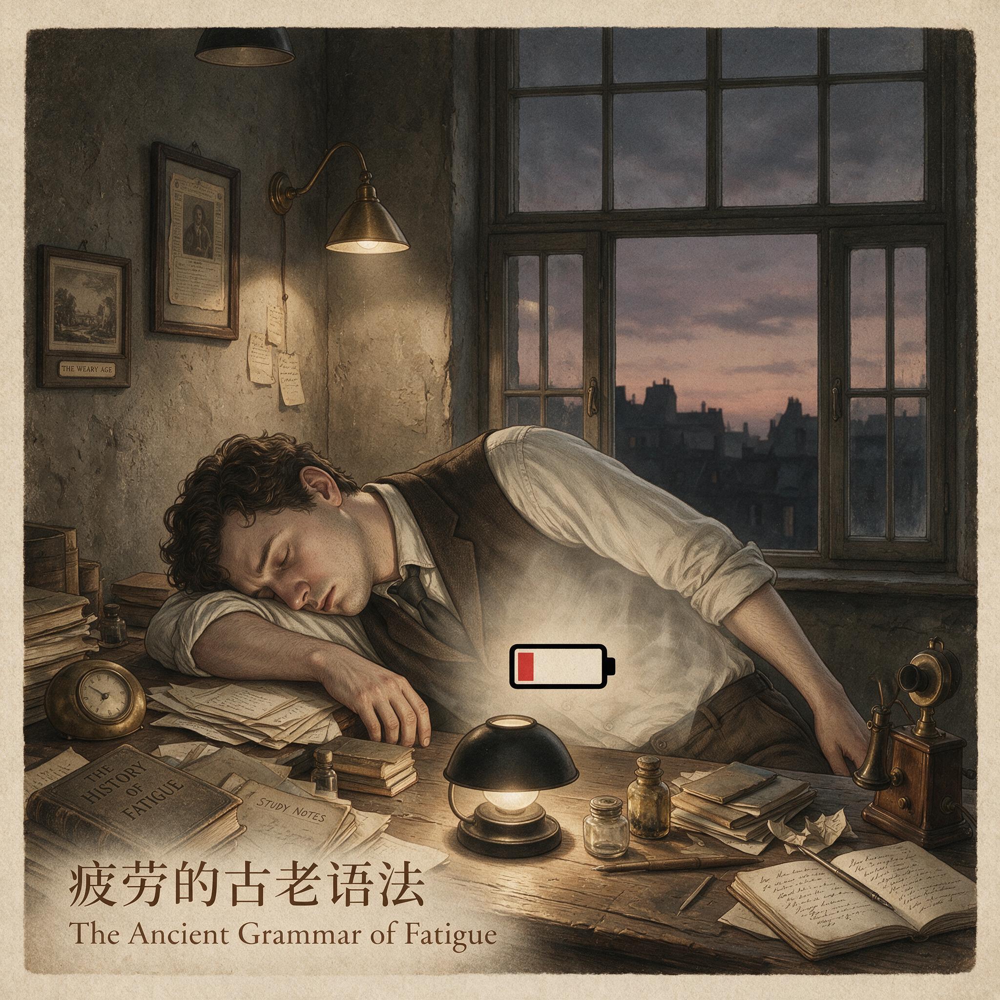 现代办公室疲劳:人体能量耗尽的抽象表现