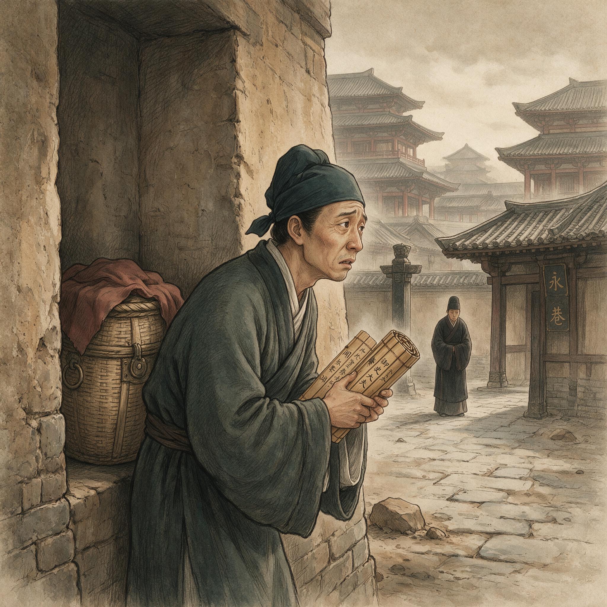 旧属手握密信，神情挣扎