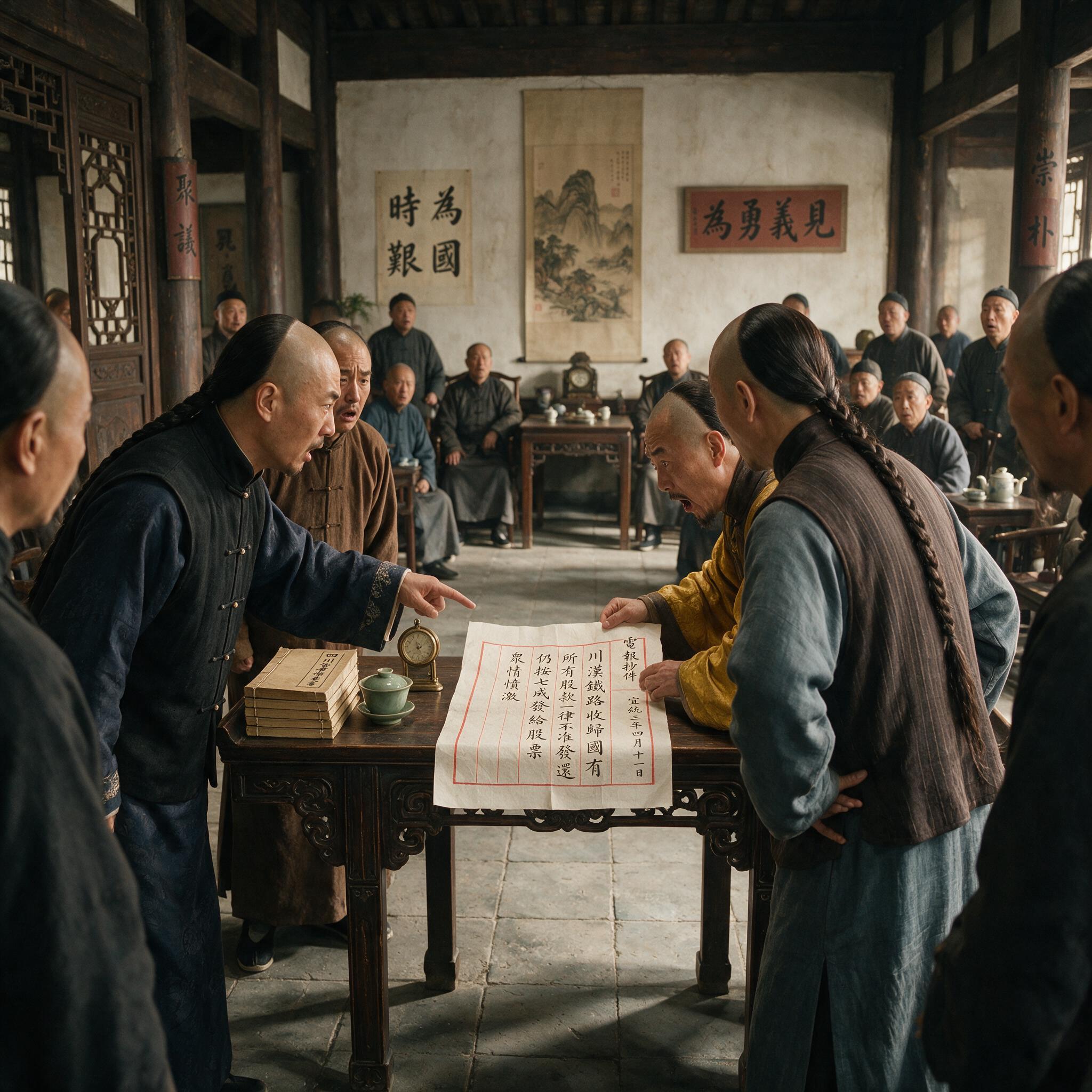 晚清电报抄件与愤怒股东群像