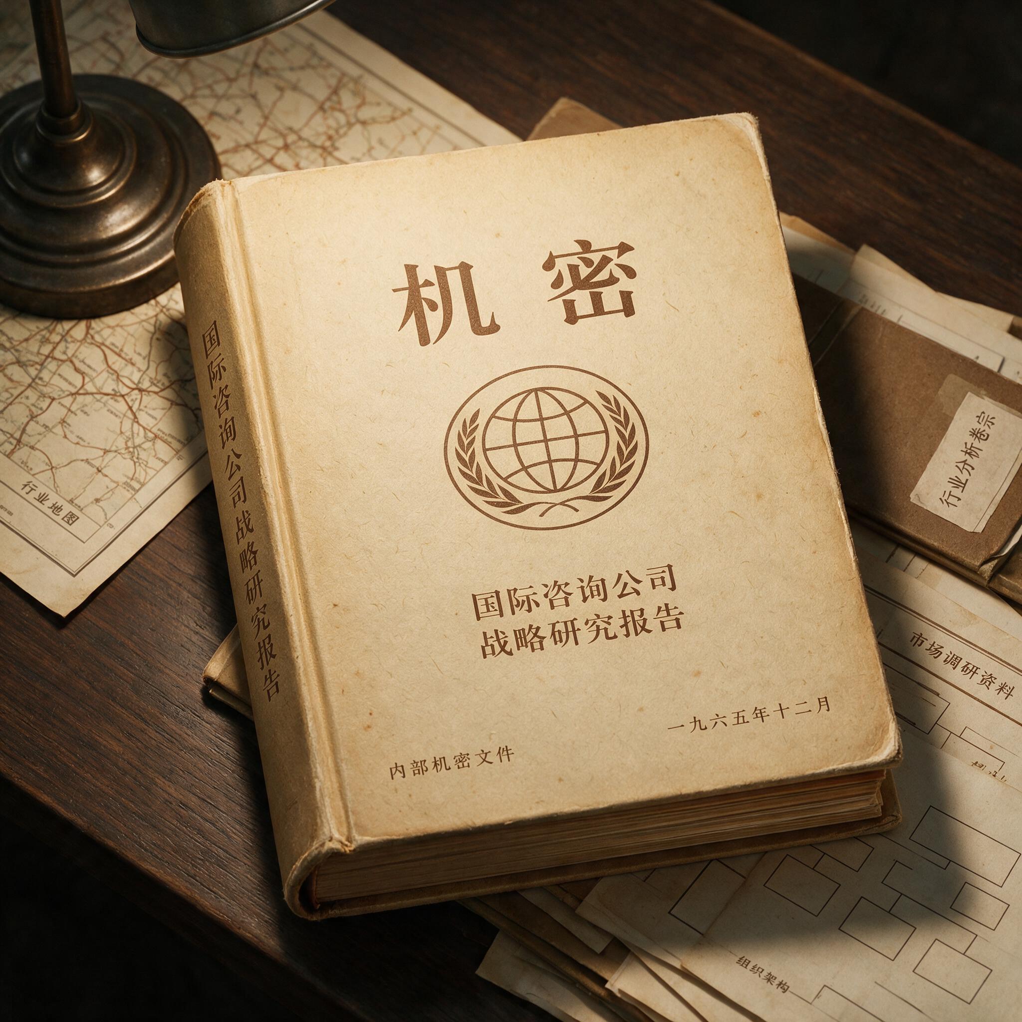 标有“机密”字样的厚咨询报告