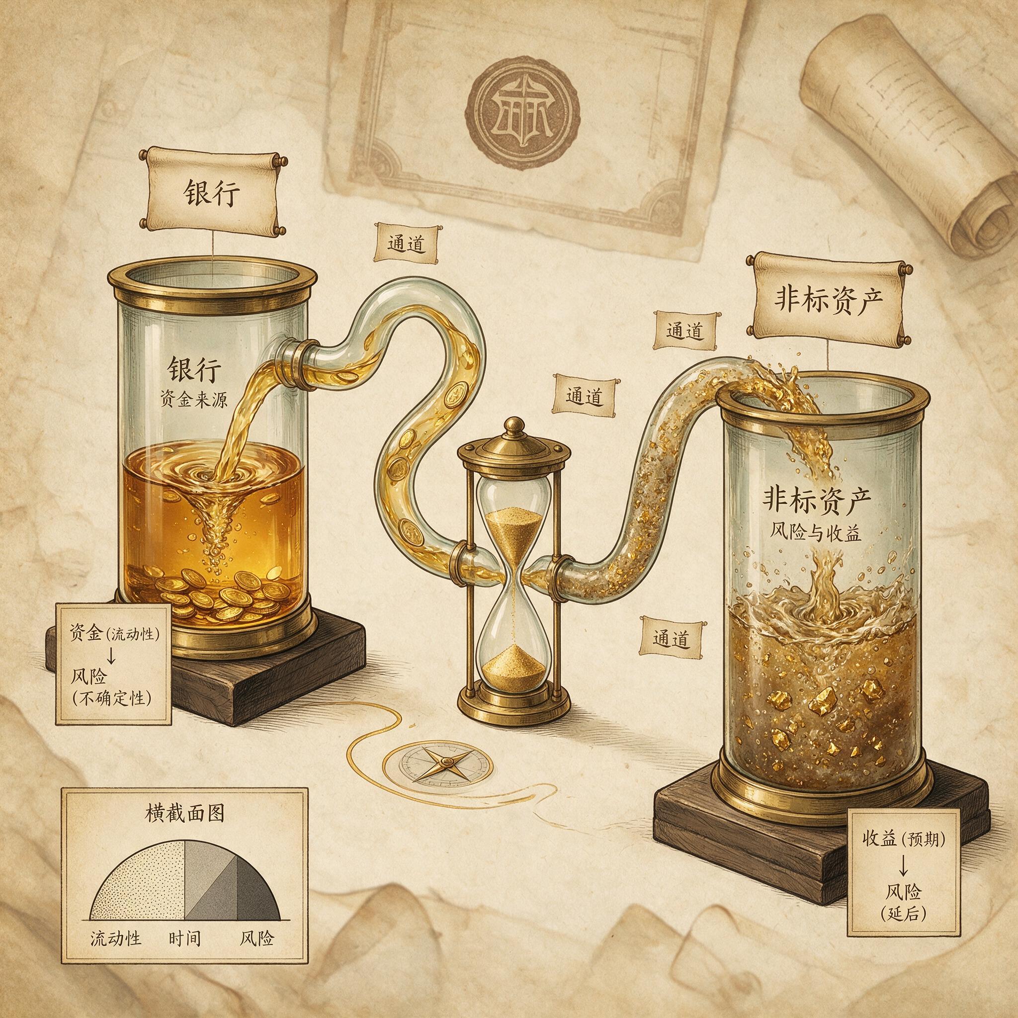 监管通道的炼金术示意图