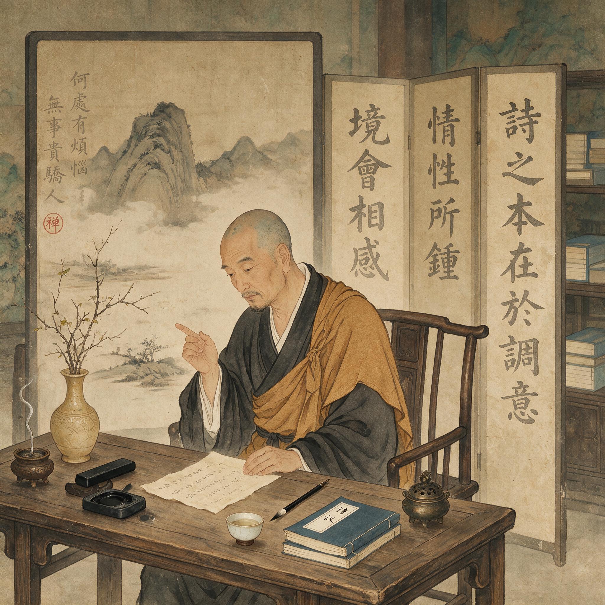 诗僧皎然画像