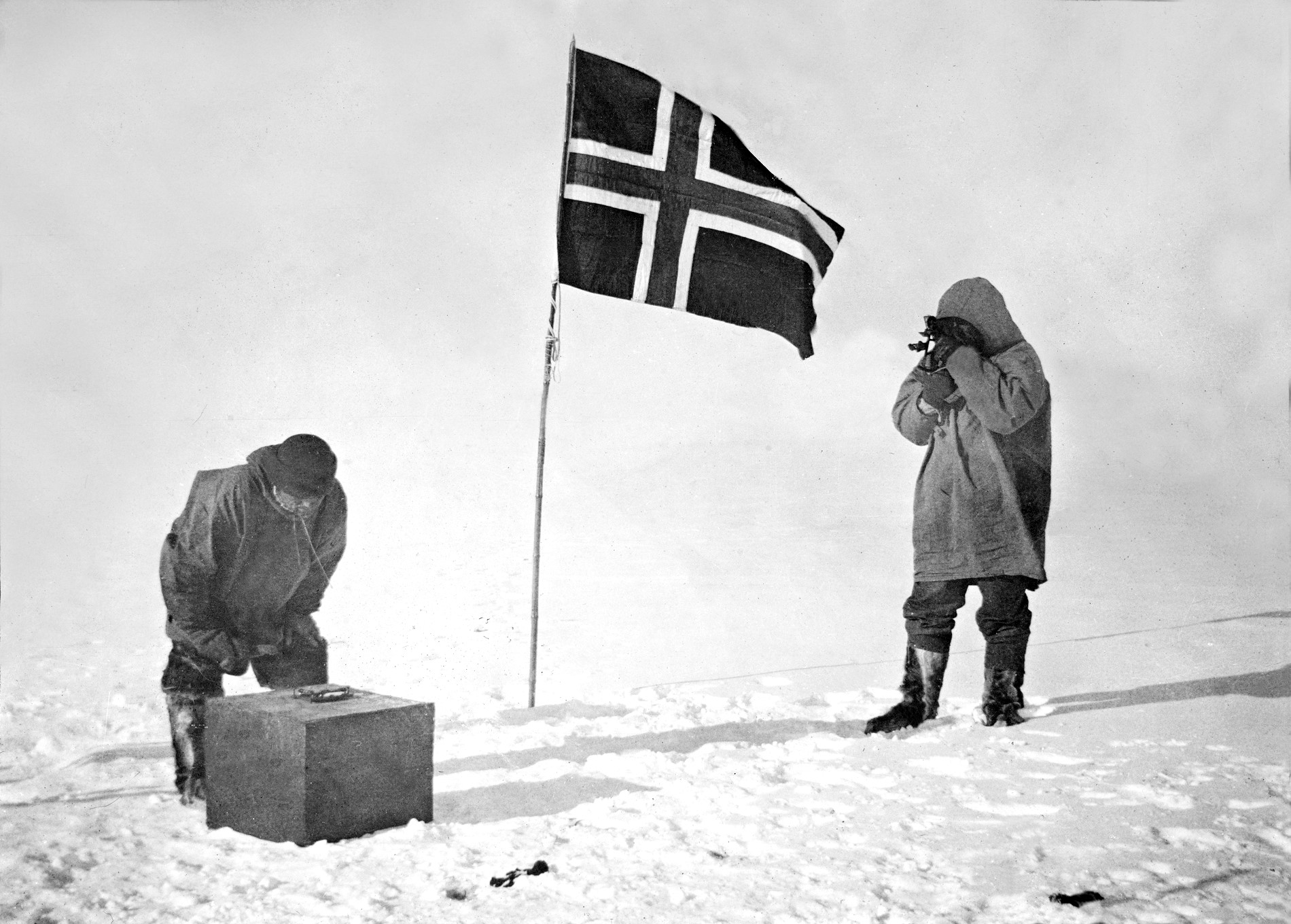 Roald Amundsen at the South Pole, December 1911.